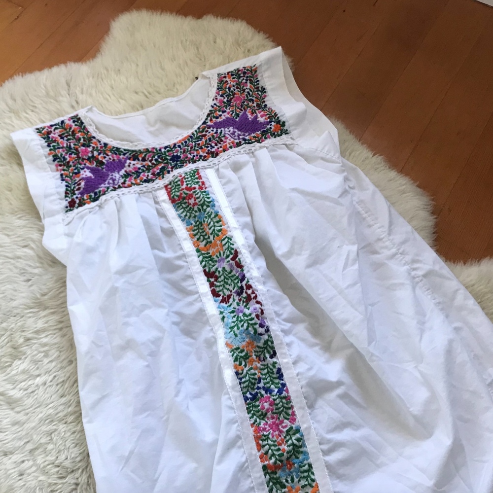 Summer Mexican white dress